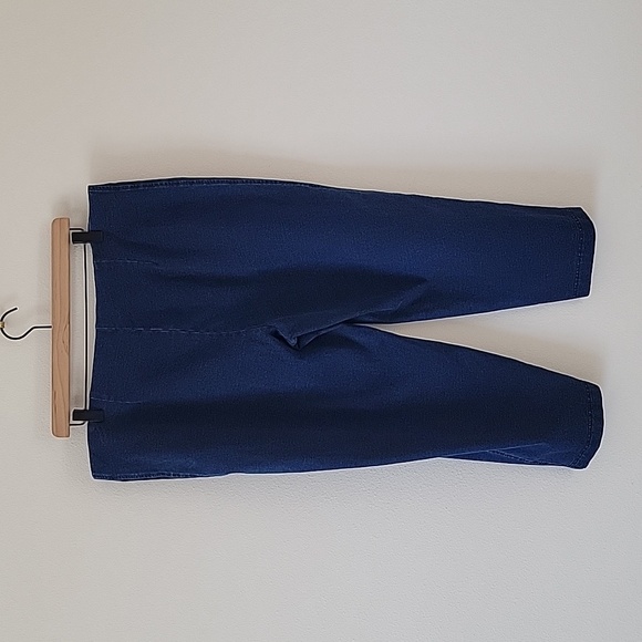 J Jill PureJill Indigo Pull On Denim Cropped Capri Pants Size Large - Picture 4 of 8